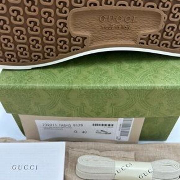 Women's Gucci tennis 1977 low top sneakers in canvas with multicolor crystals 40 - Picture 4 of 12